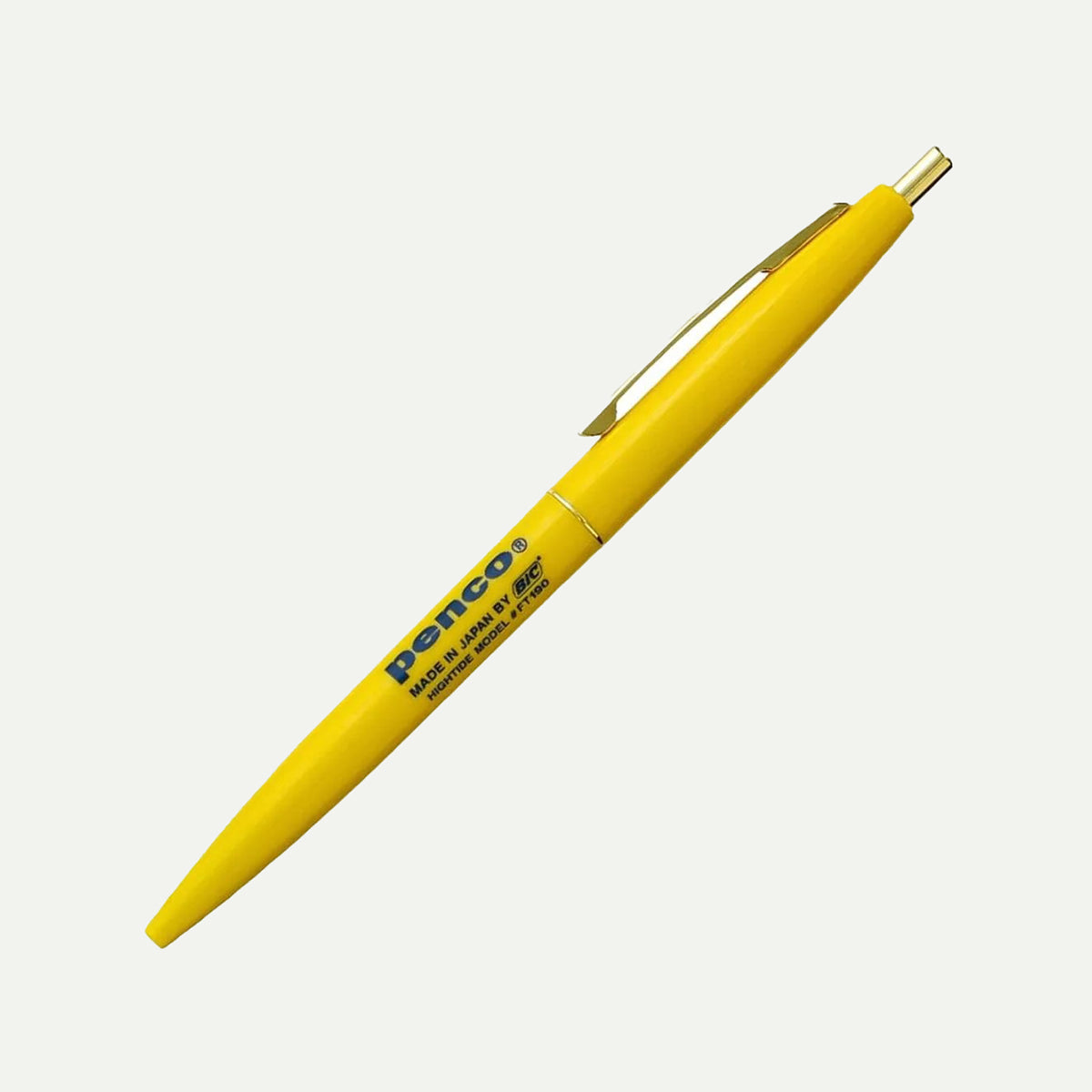 Hightide Penco Yellow Knock Ballpoint Pen