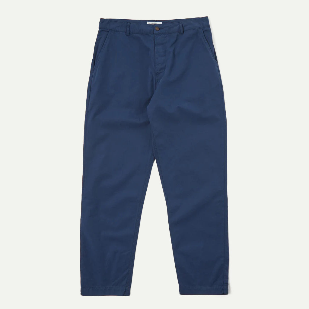 Universal Works Summer Canvas Navy Military Chino