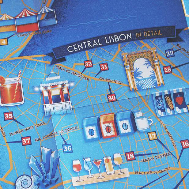 Herb Lester How To Find Old Lisbon Art Map + Cultural Guide