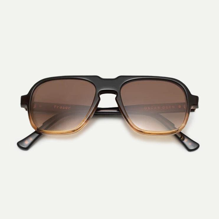 Oscar Deen Mocha/Chocolate Fade Fraser Sunglasses