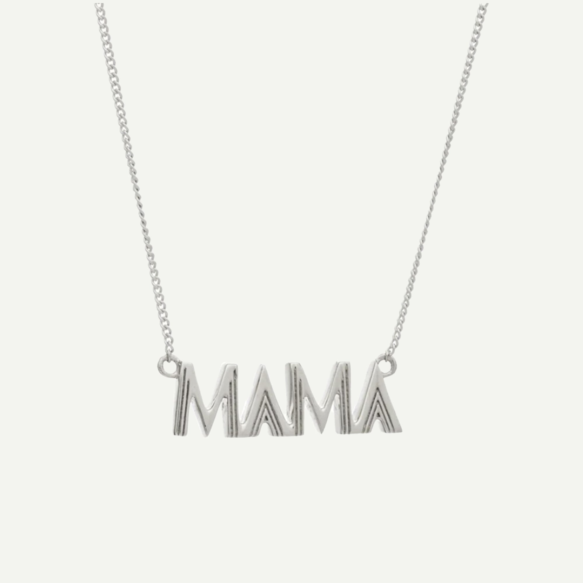 Rachel Jackson Mama Art Deco Silver Necklace