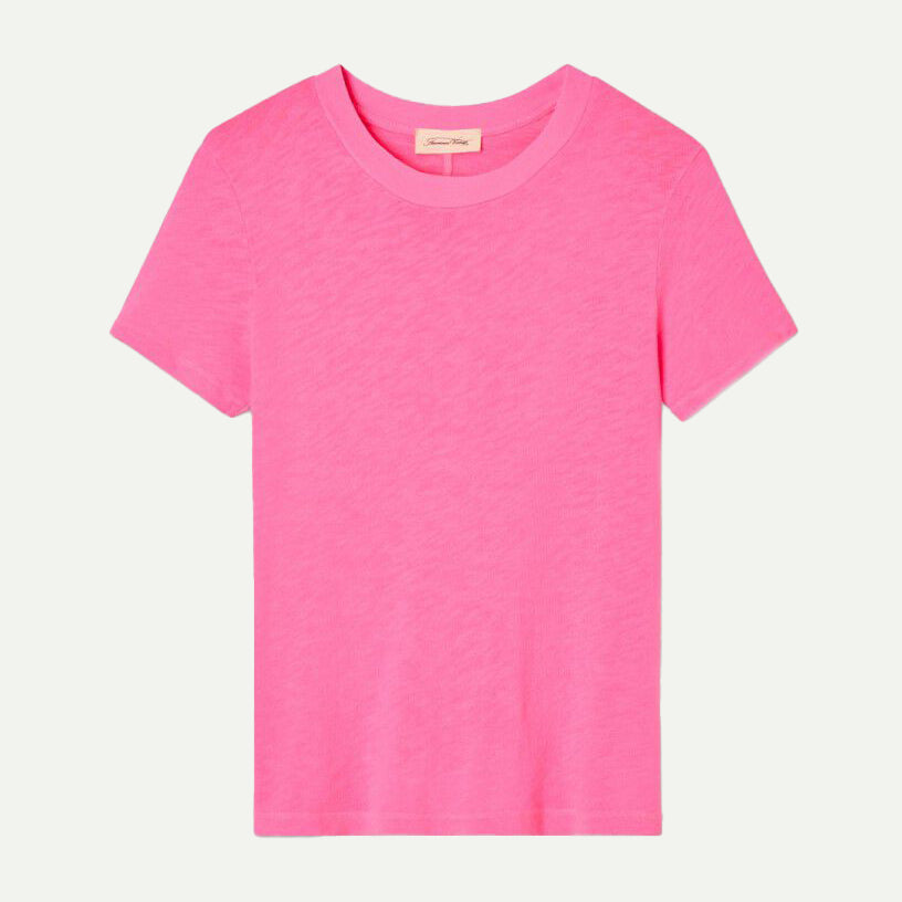 American Vintage Pink Acid Round Neck Sonoma T-Shirt