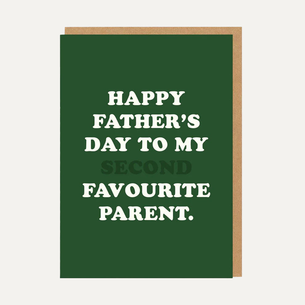 Oh Deer Second Favourite Parent Father's Day Card