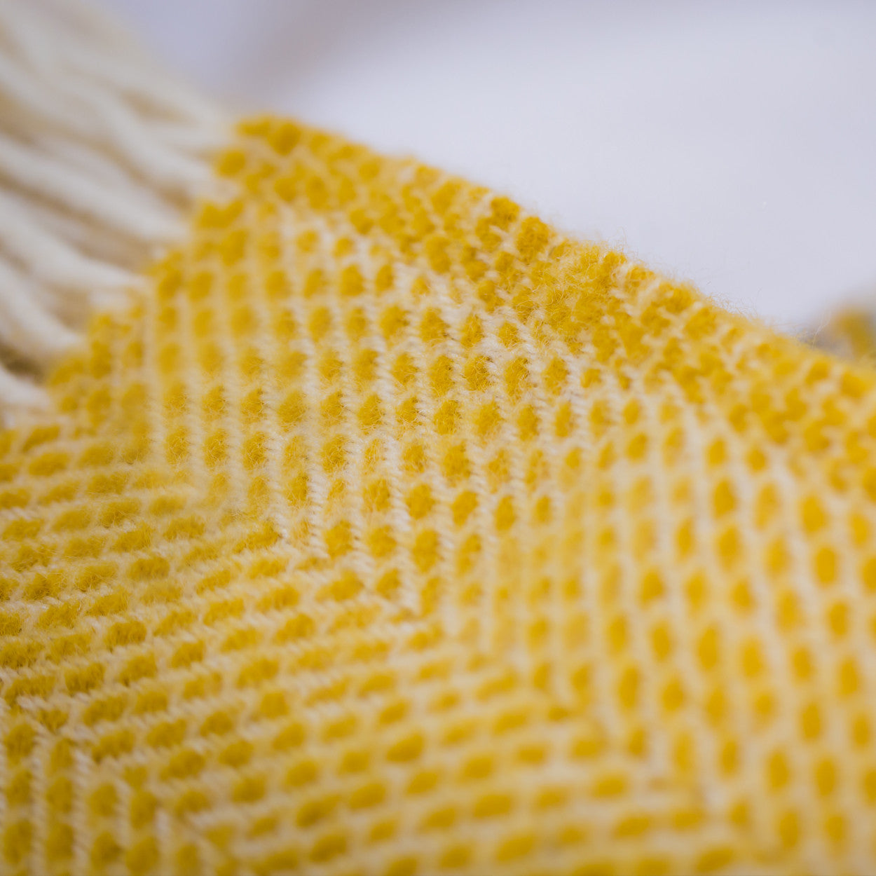 Beehive Yellow Pure Wool Throw