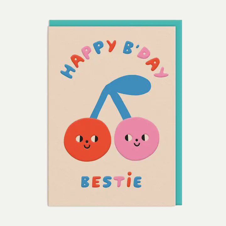 Ohh Deer Cherries Happy Birthday Greeting Card