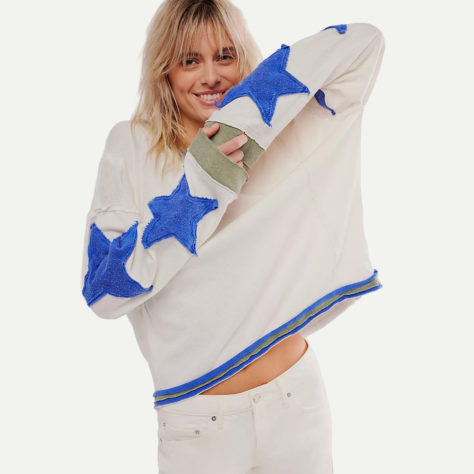 Free People Ivory You're a star T-Shirt