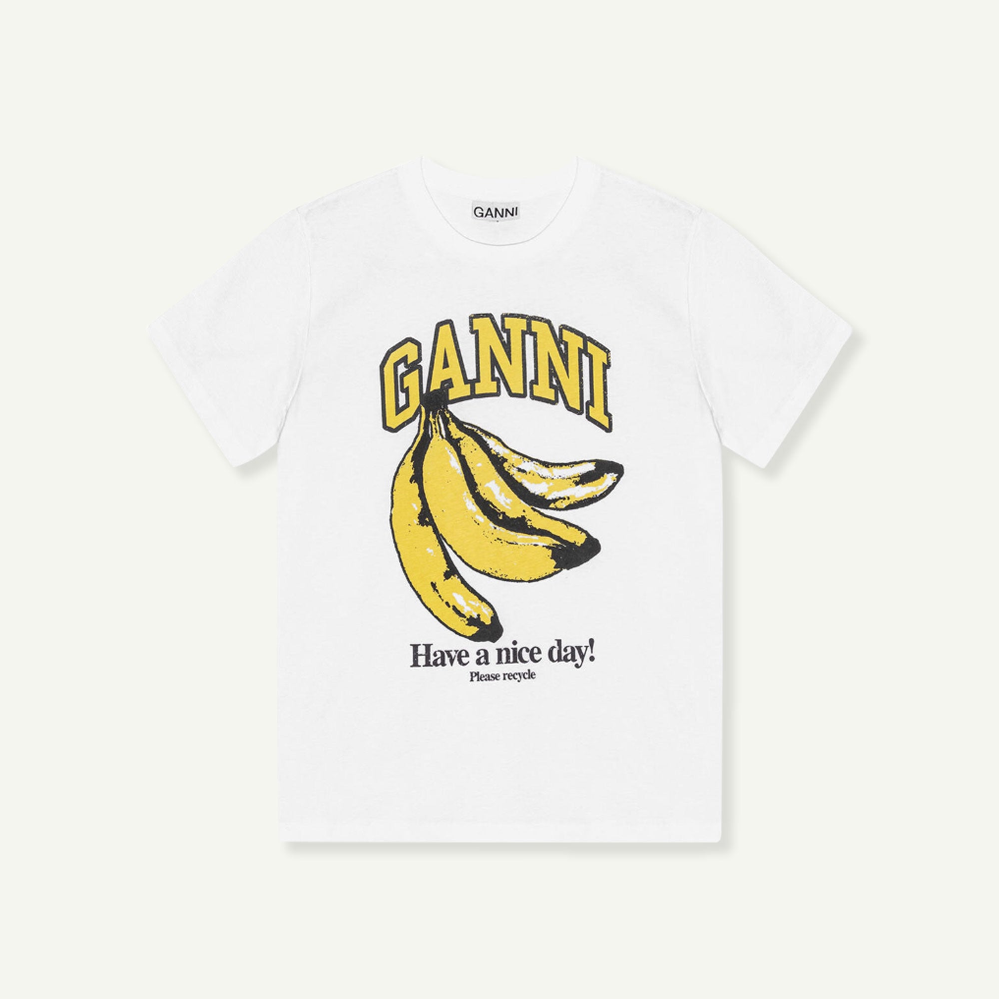 GANNI Basic Jersey Banana Relaxed T-shirt