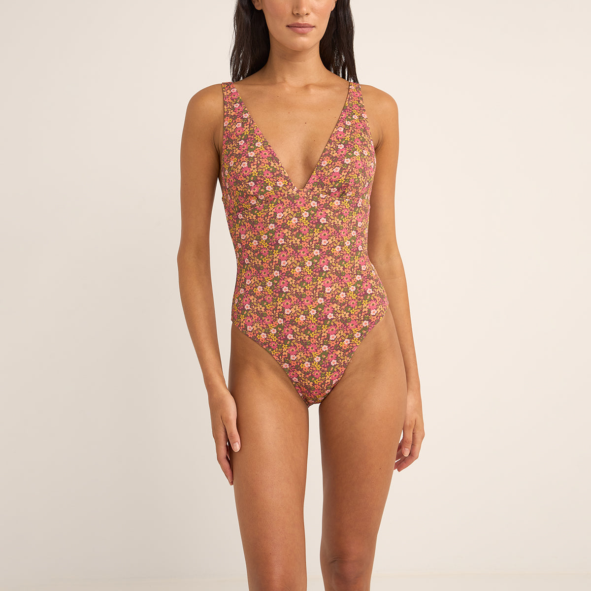 Rhythm Pink Marie Floral Classic One Piece