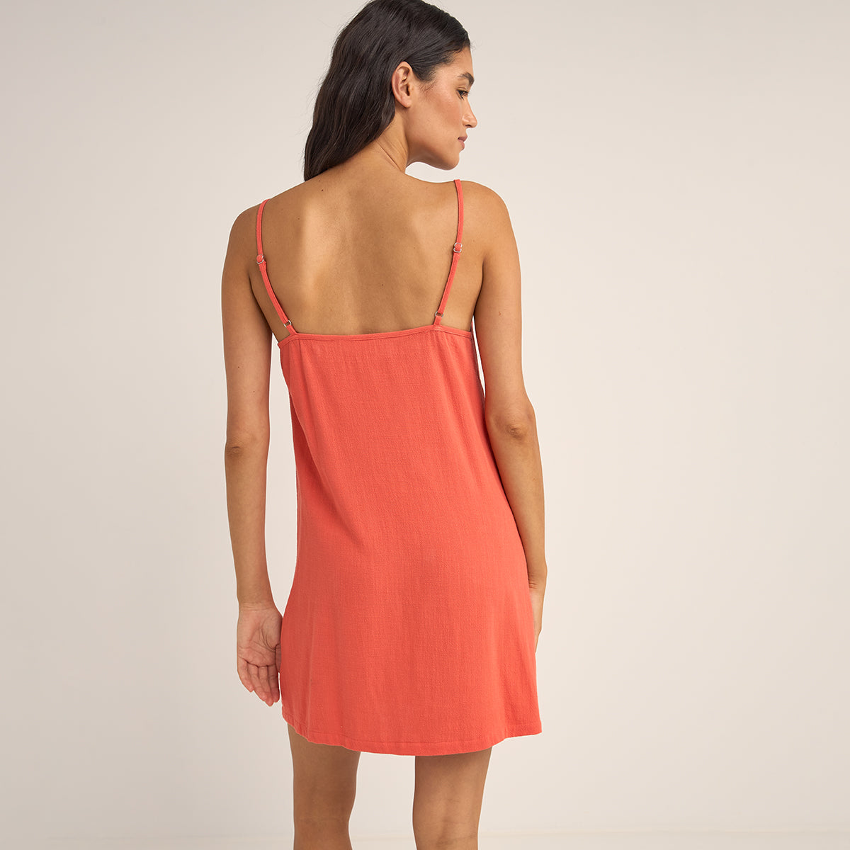 Rhythm Coral Seacoast Keyhole Slip Dress