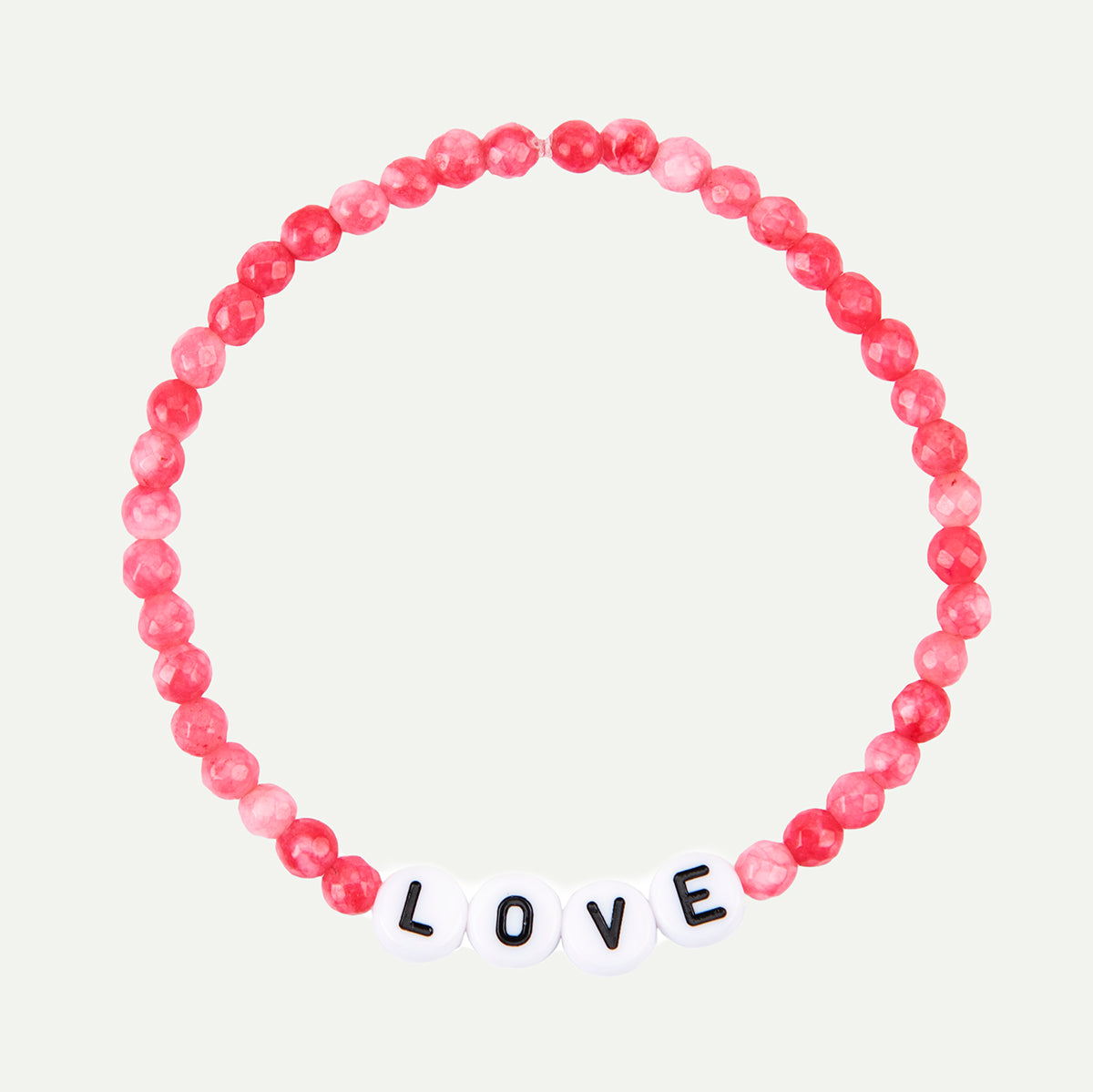 Peachy & Wild Pink Chalcedony Love Token Bracelet