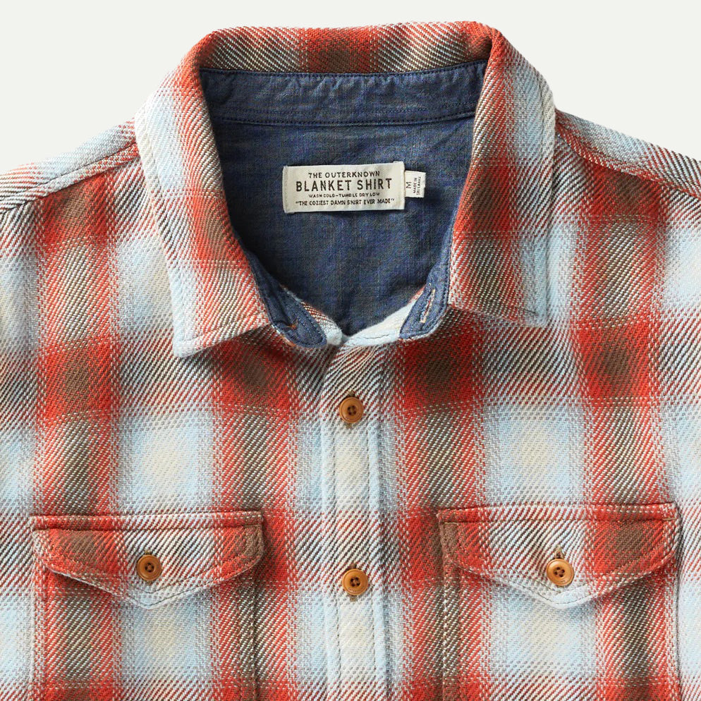 Outerknown Titian Rust Sands Plaid Blanket Shirt