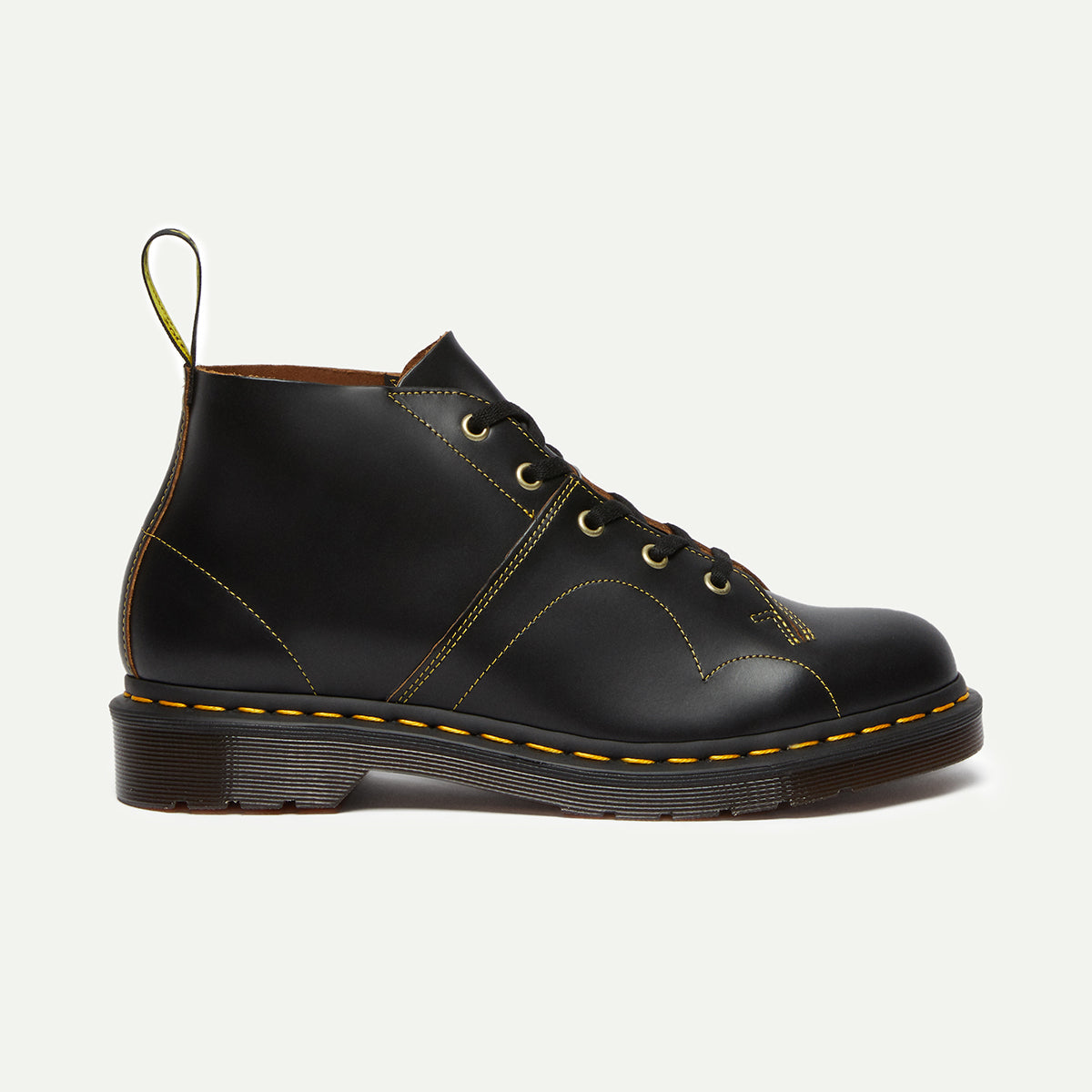 Dr. Martens Men's Black Church Vintage Smooth Leather Monkey Boots