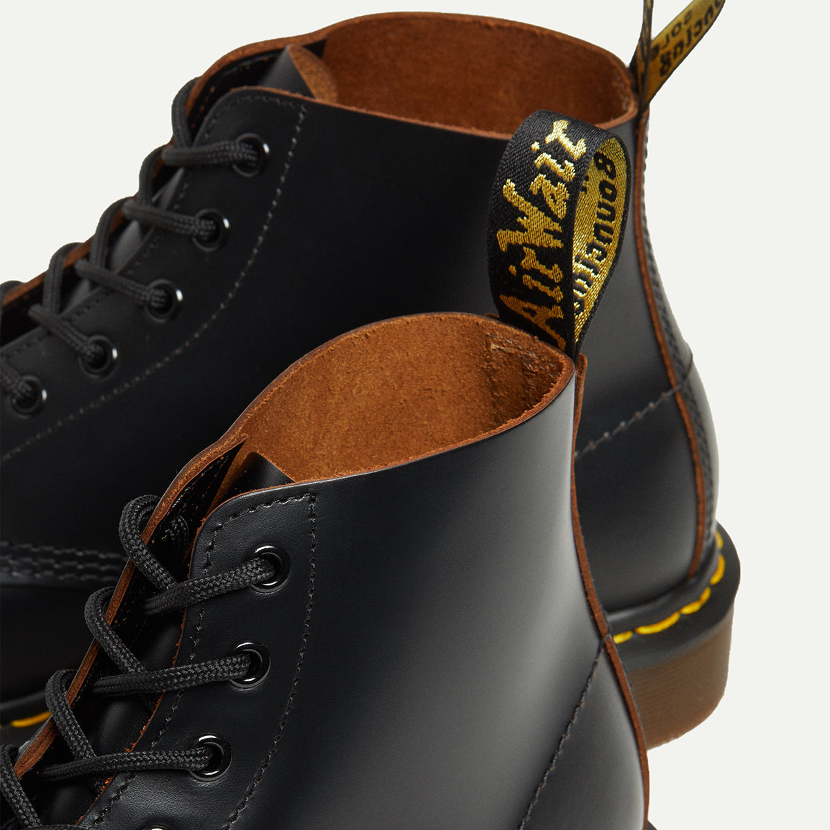 Dr. Martens Black Vintage 101 Quilon Leather Ankle Boots