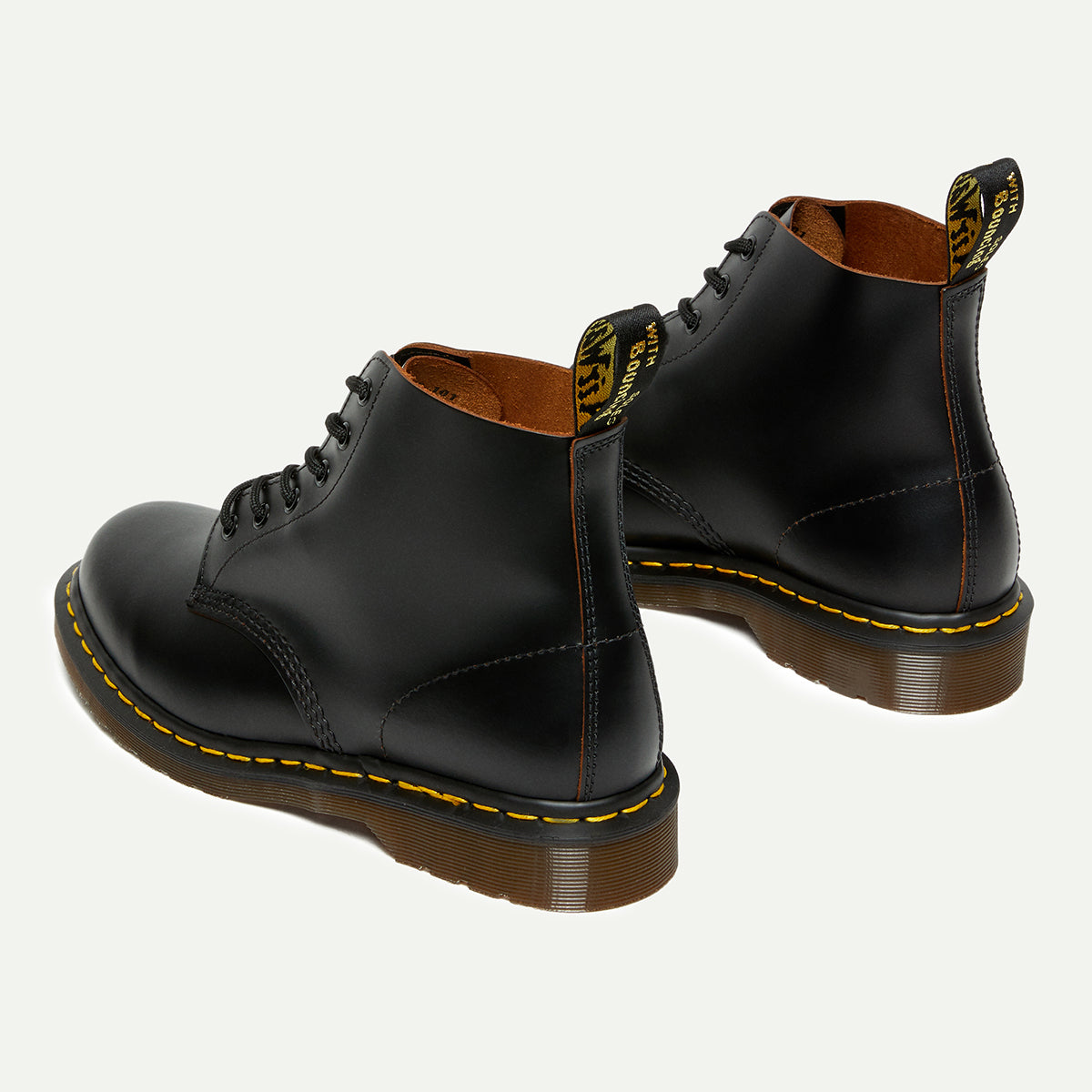 Dr. Martens Black Vintage 101 Quilon Leather Ankle Boots