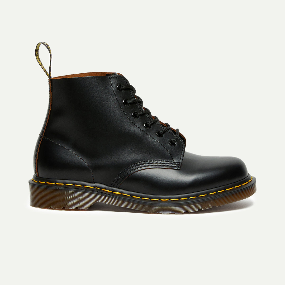 Dr. Martens Black Vintage 101 Quilon Leather Ankle Boots