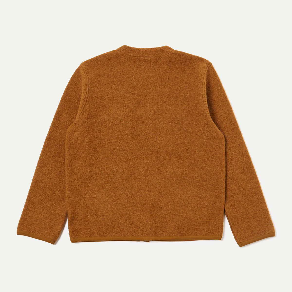 Universal Works Mustard Wool Fleece Cardigan