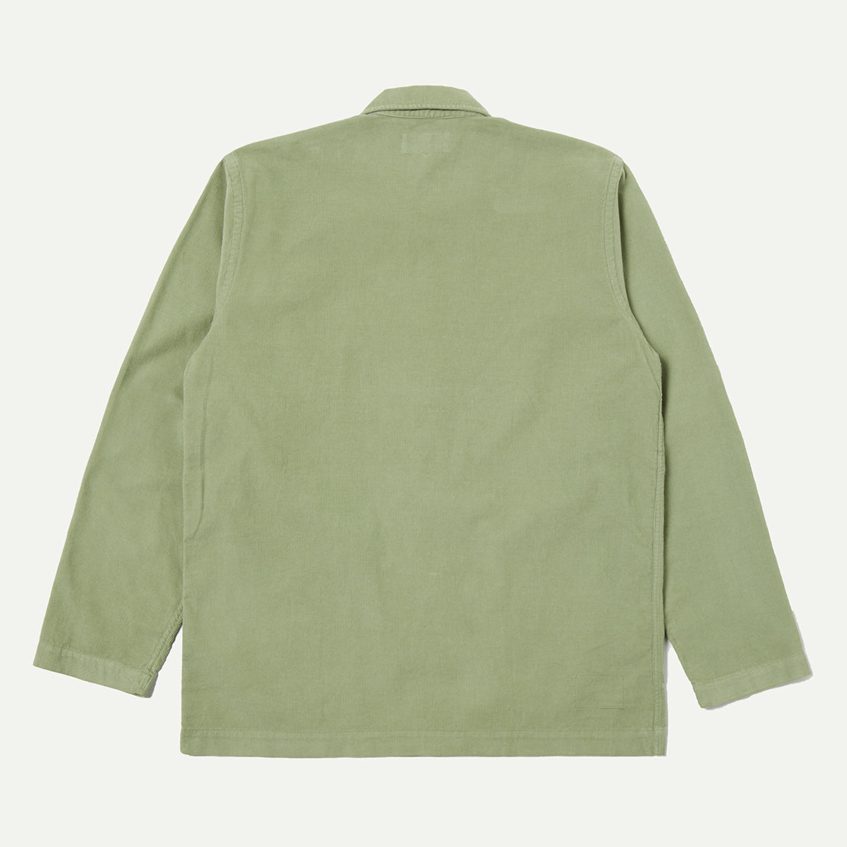 Universal Works Light Olive Fine Cord Bakers Overshirt