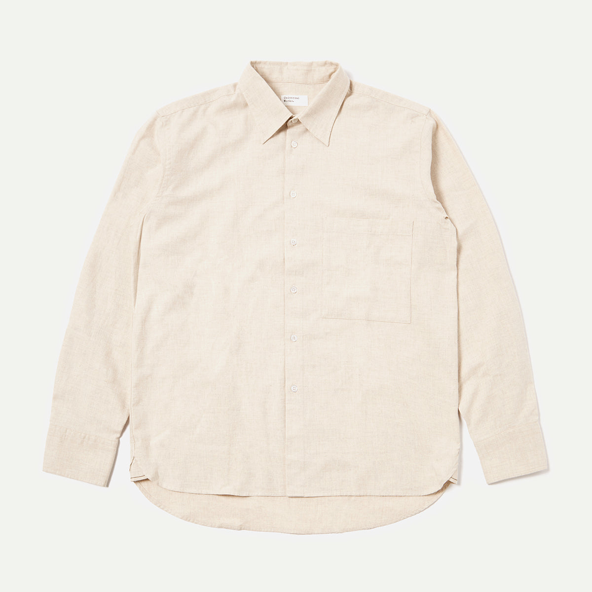 Universal Works Sand Brushed Flannel Square Pocket Shirt