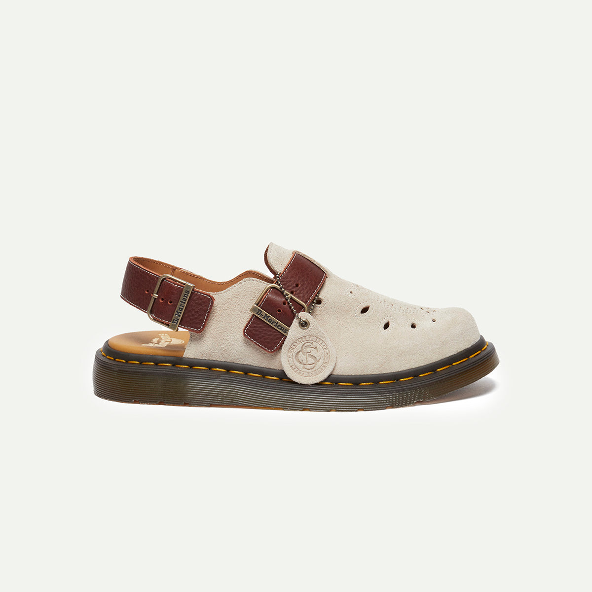 Dr. Martens Light Fawn/Mid Tan Jorge Suede Mules