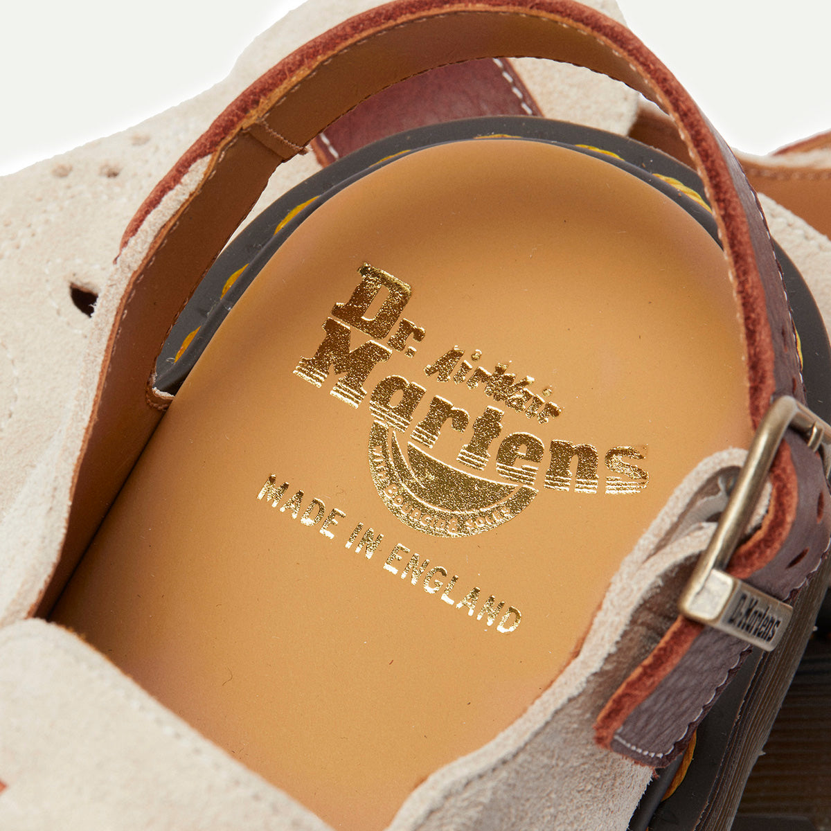 Dr. Martens Light Fawn/Mid Tan Jorge Suede Mules