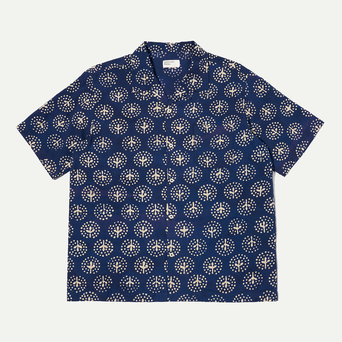 Universal Works Navy Magic Circle Road Shirt