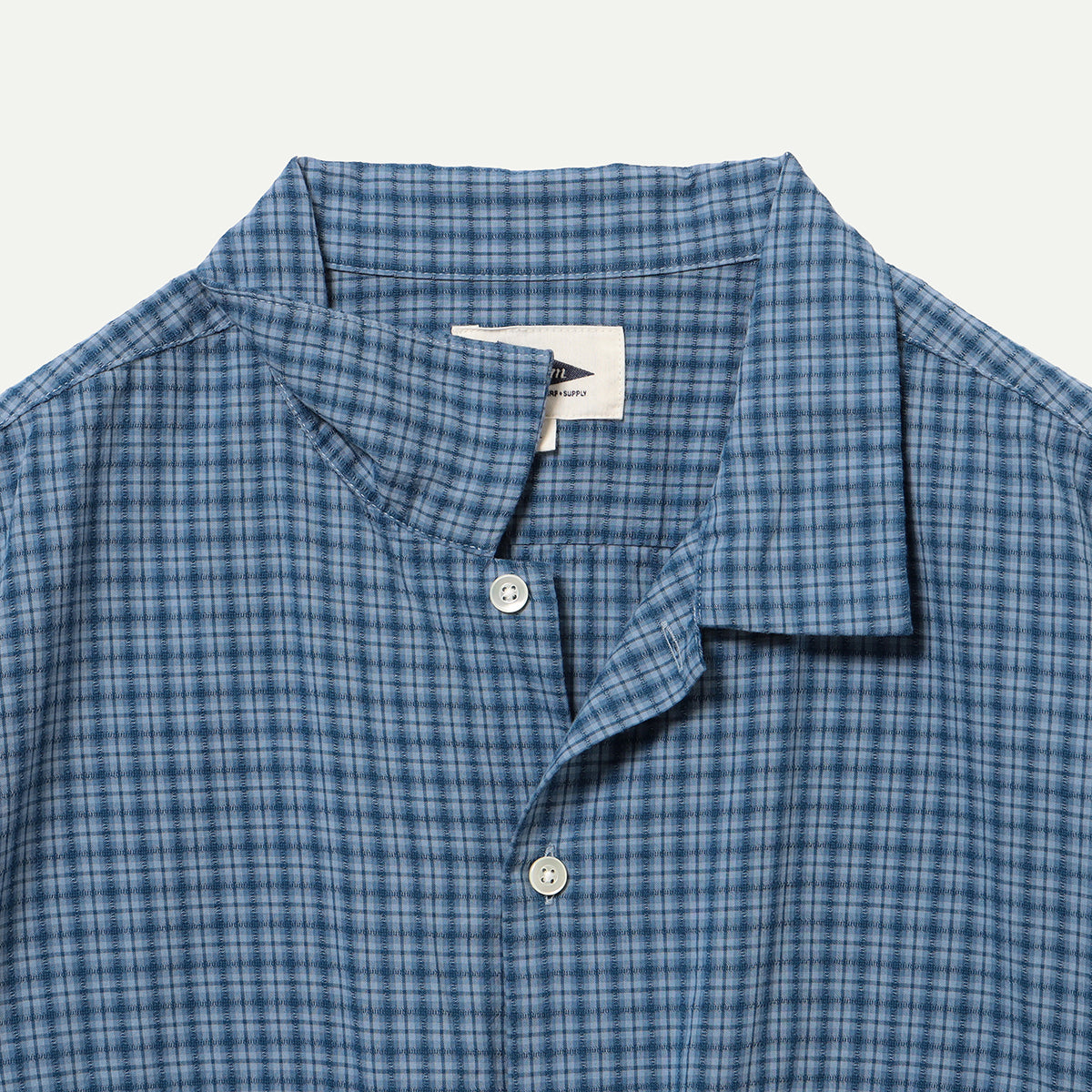 Pilgrim Surf Supply Blue Plaid Short Sleeve Sam Shirt