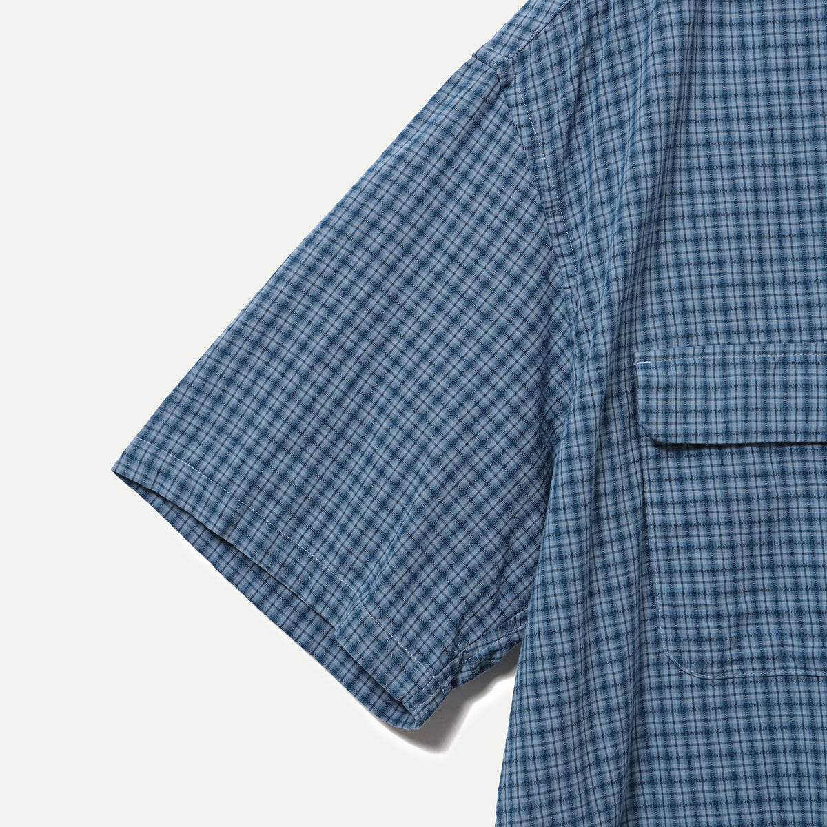 Pilgrim Surf Supply Blue Plaid Short Sleeve Sam Shirt