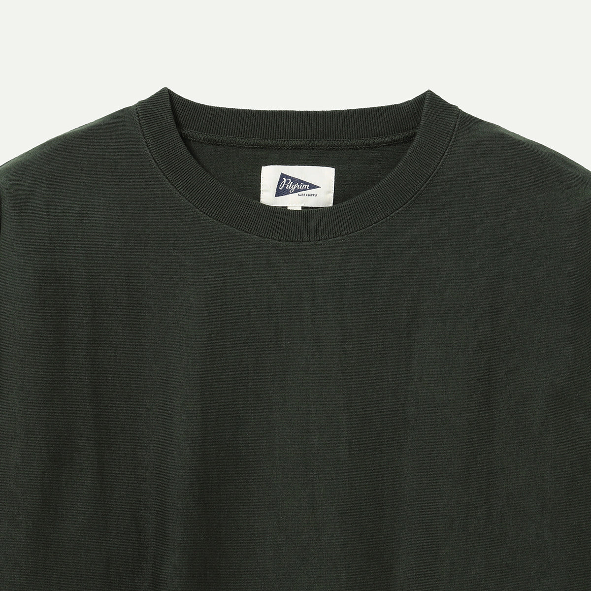 Pilgrim Green Fiore Heavy Jersey Crew