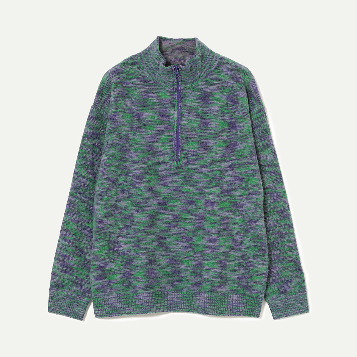 Pilgrim Purple Kline Half Zip Wool Jumper
