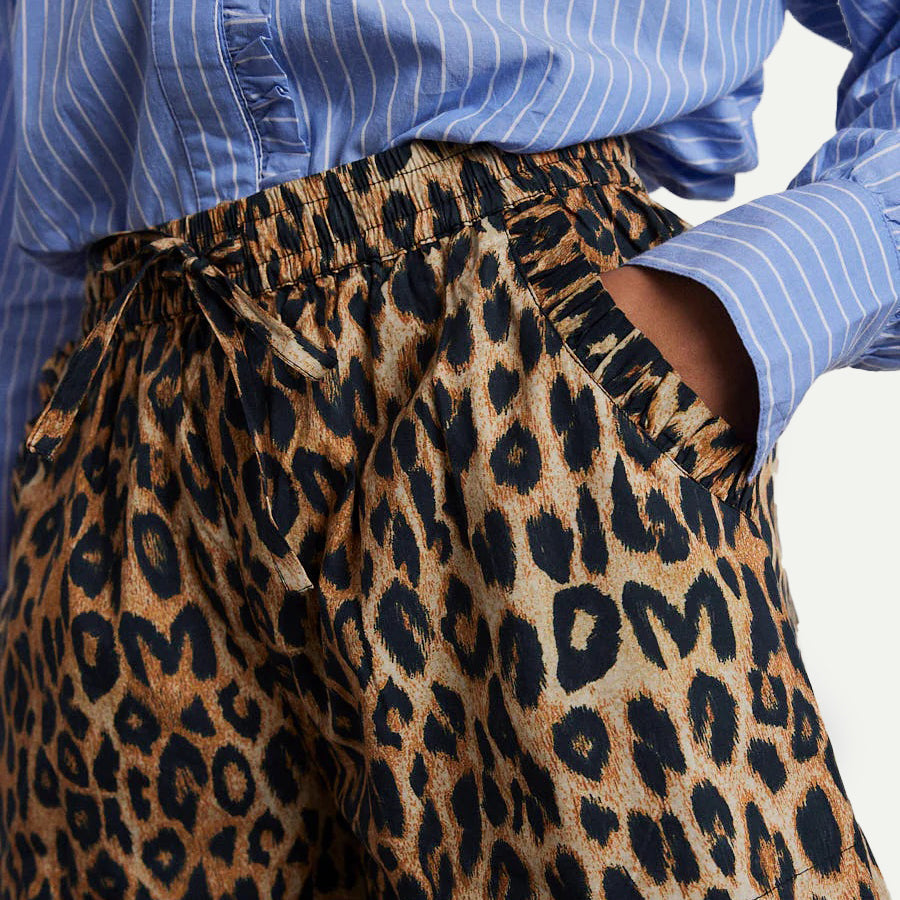 Damson Madder Leopard Print Pull On Shorts