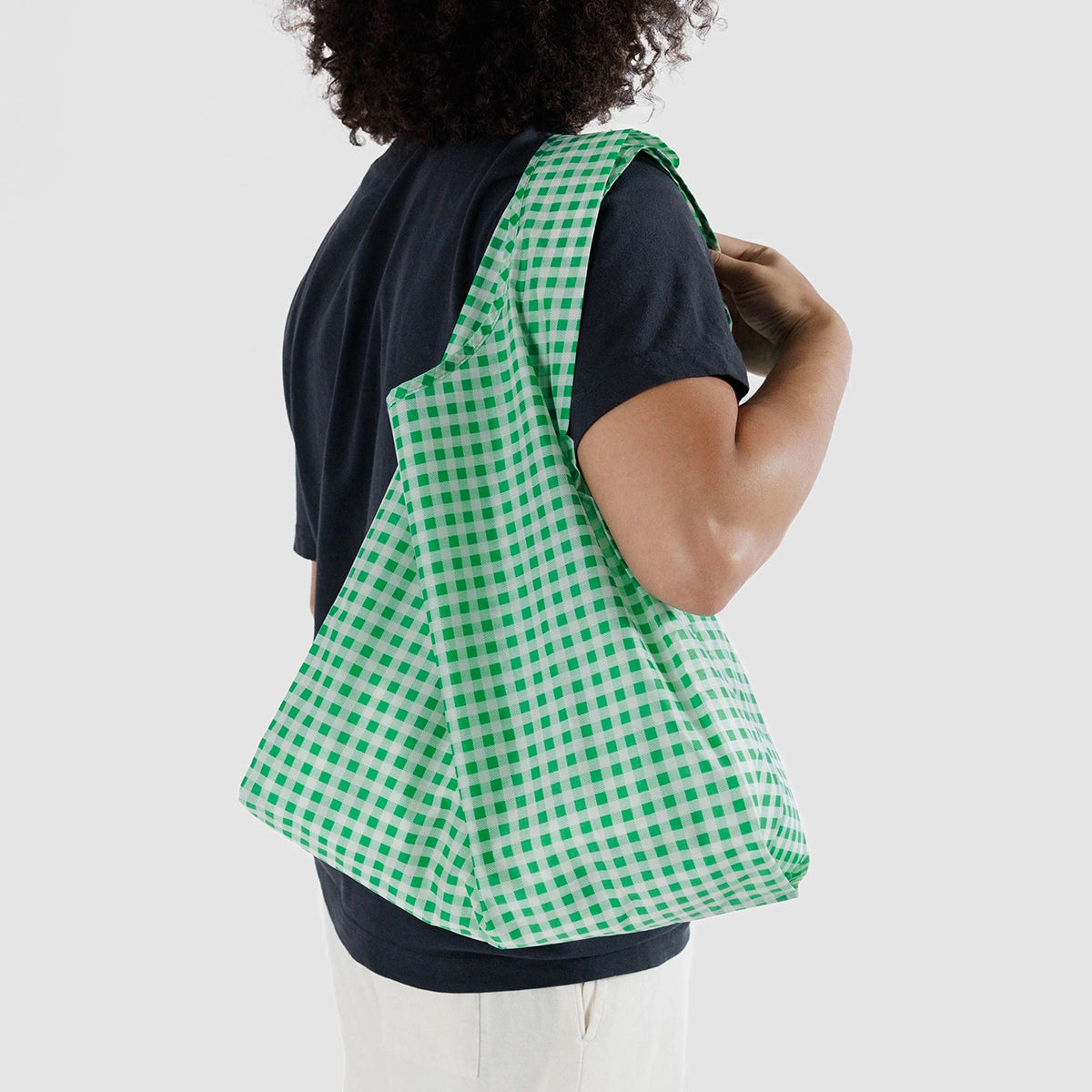Baggu Green Gingham Standard Reusable Bag