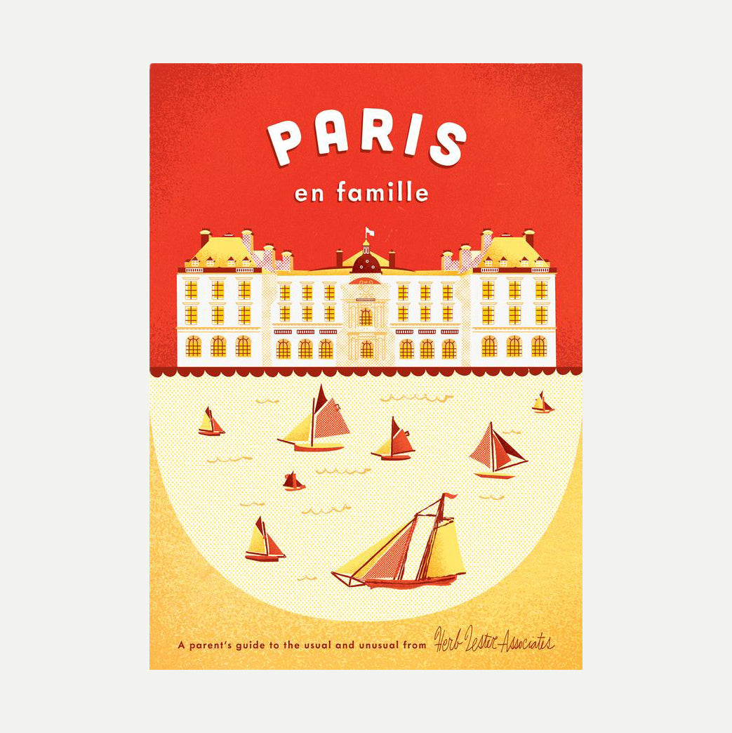 Herb Lester Paris En Famille France Travel Map + Family Guide