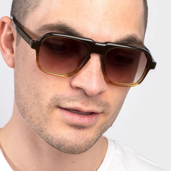 Oscar Deen Mocha/Chocolate Fade Fraser Sunglasses