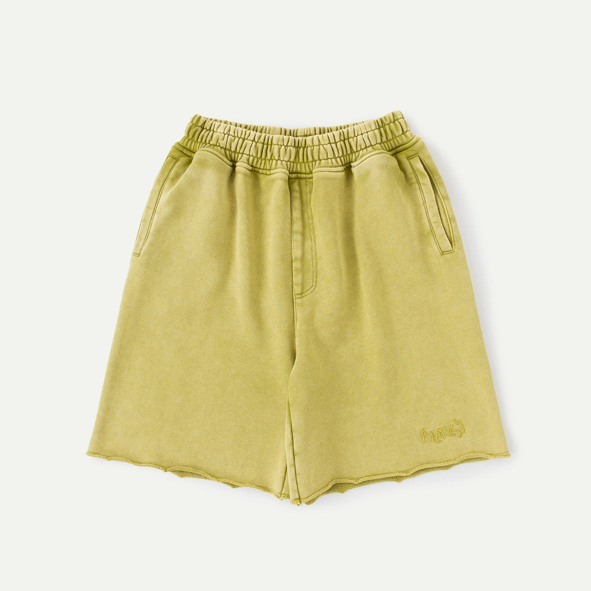 Heresy Green Scrawl Shorts