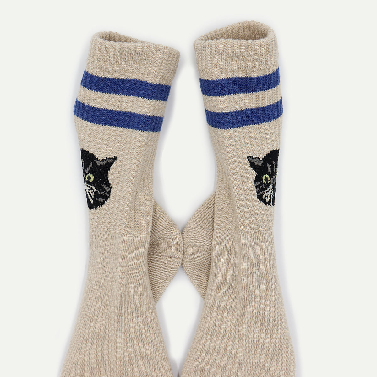 Rostersox Beige/Blue Cat Sock