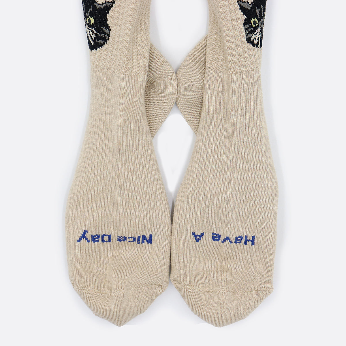 Rostersox Beige/Blue Cat Sock