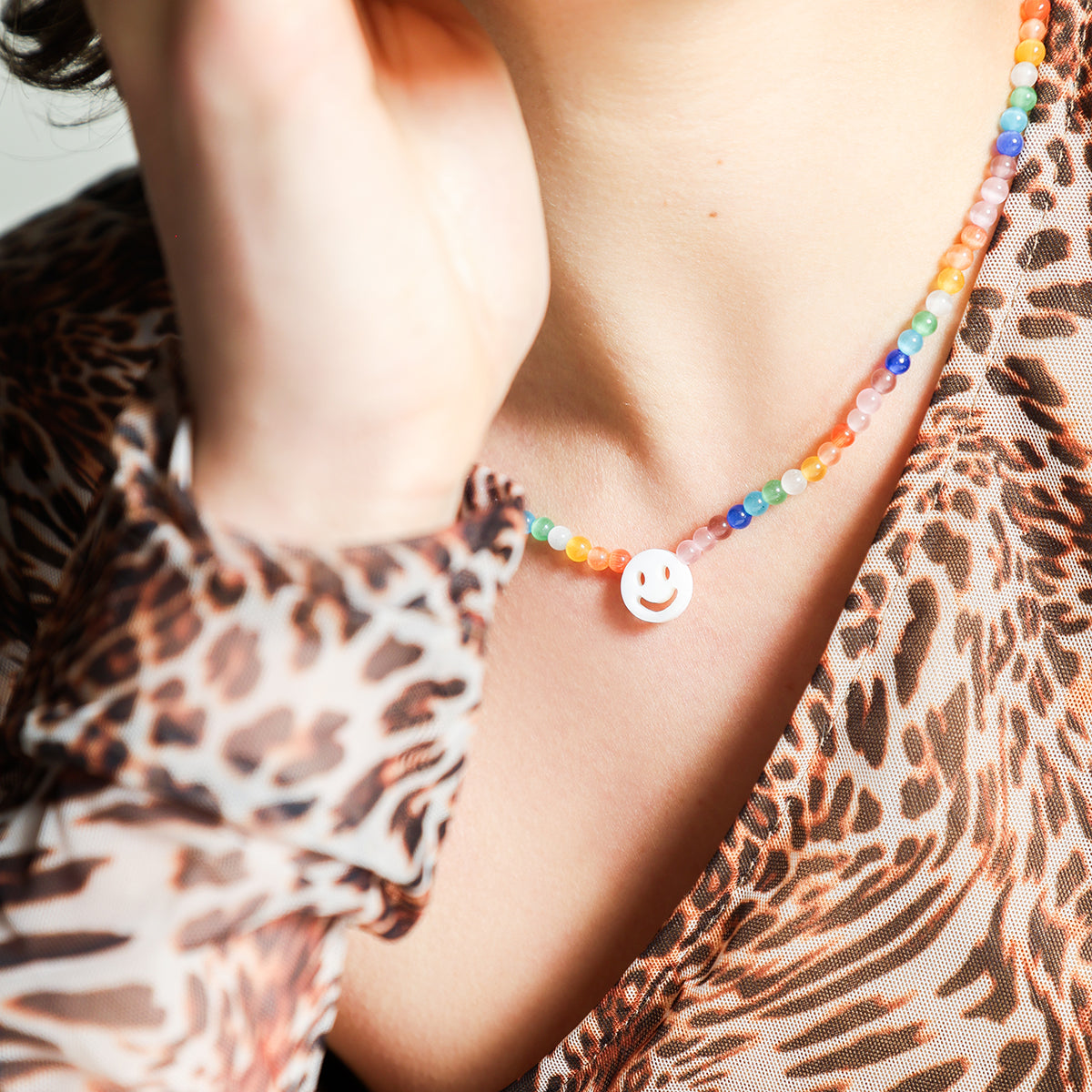 Peachy & Wild Rainbow Moonstone Something to Smile About Necklace