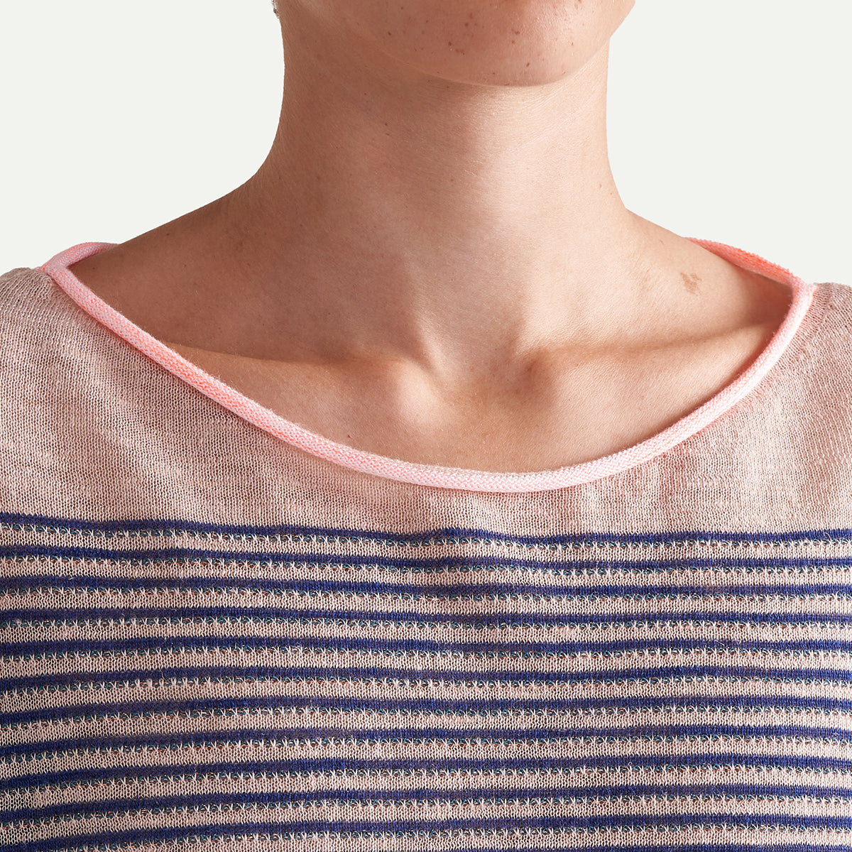 Bellerose Pink & Blue Striped Neep Knit