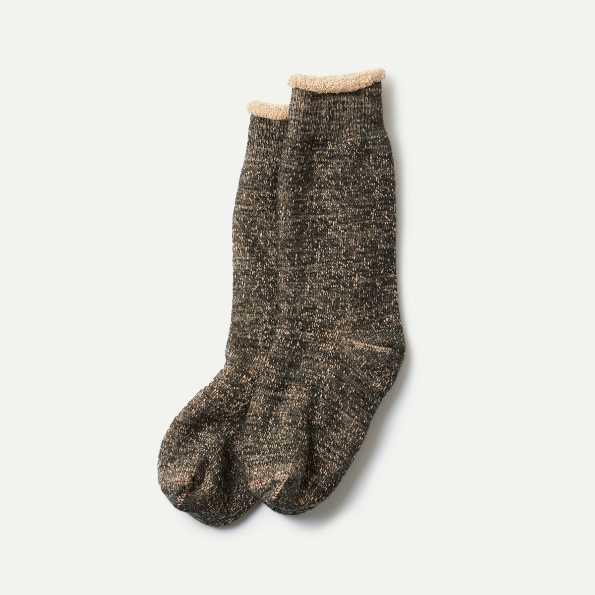 Rototo Black/Brown Double Face Crew Socks