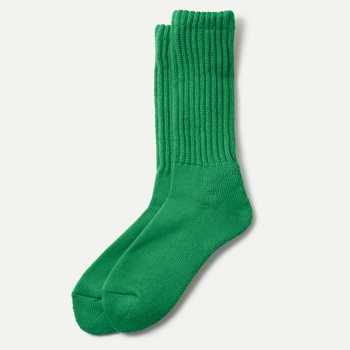 Rototo Green Loose Pile Crew Socks