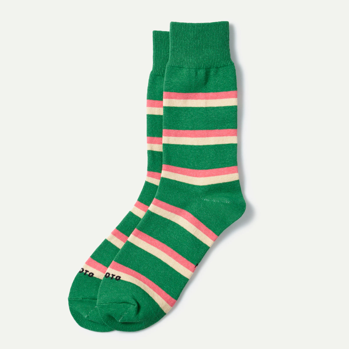 Rototo Green Rugby Stripe Socks