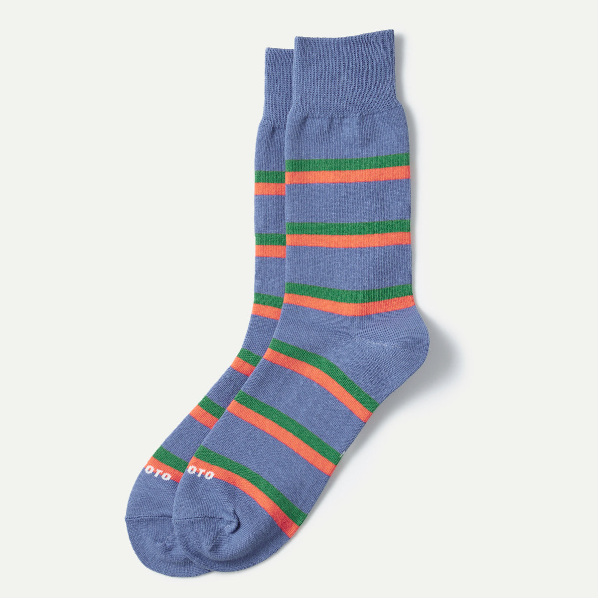 Rototo Light Blue Rugby Stripe Socks