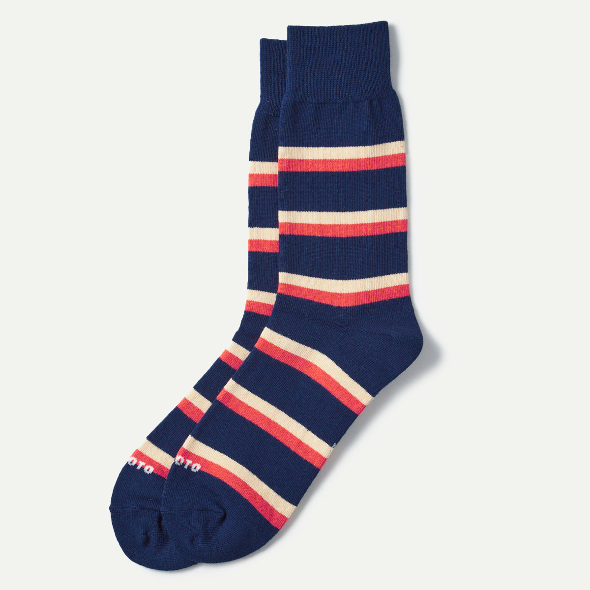 Rototo Navy Rugby Stripe Socks