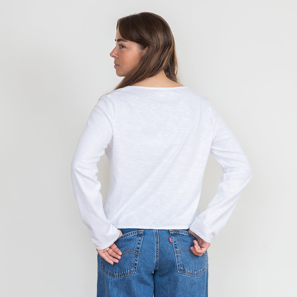 R.Goods White Long Sleeve Lucy Tee
