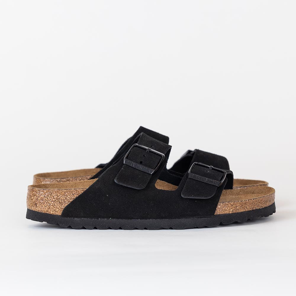 Birkenstock Arizona Black Suede Leather Sandals