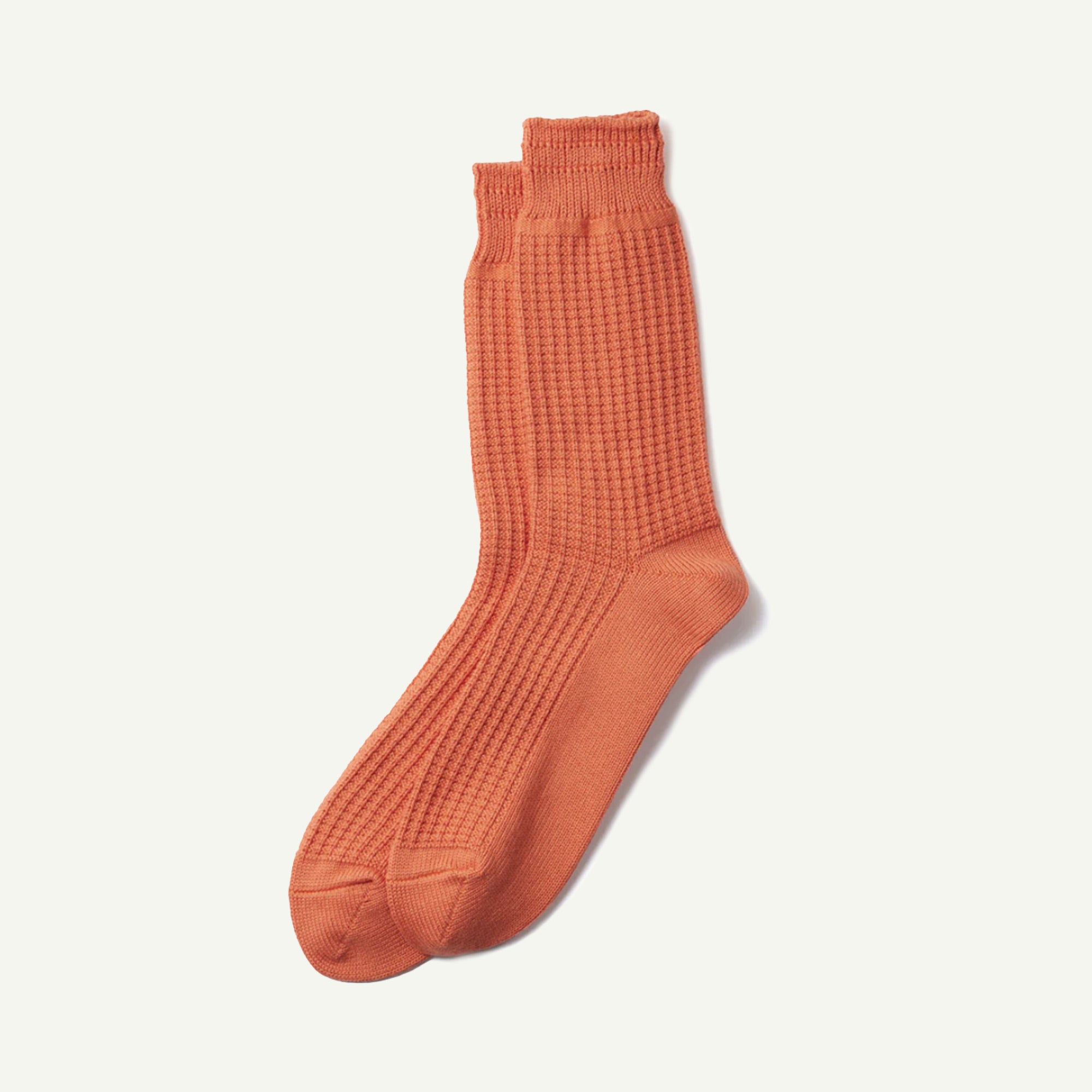 Rototo Orange Waffle Socks