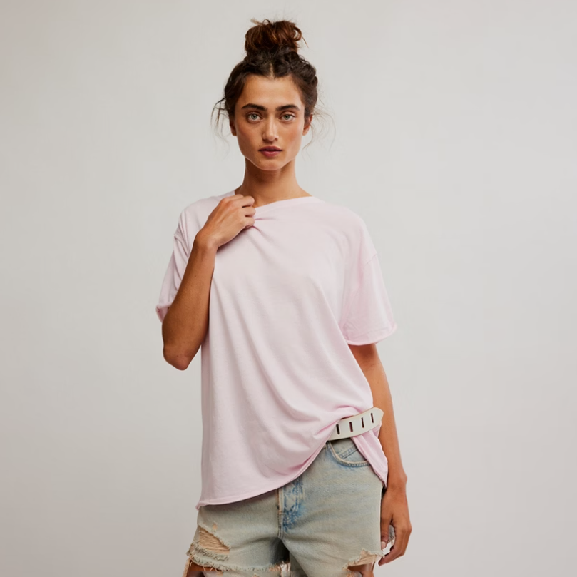 Free People Pink-A-Boo Nina T-Shirt