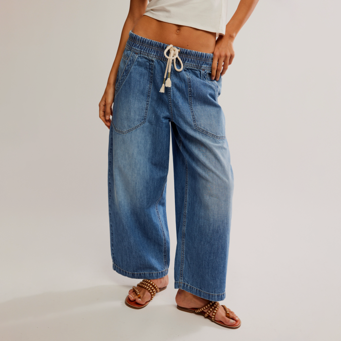 Free People No Problem Easy Peasy Pull On Trouser