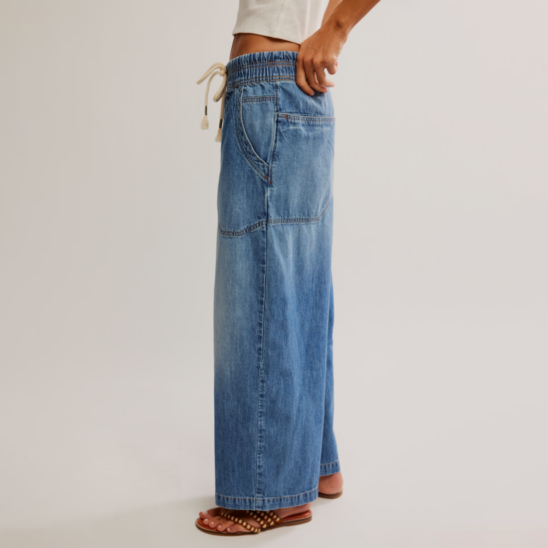 Free People No Problem Easy Peasy Pull On Trouser