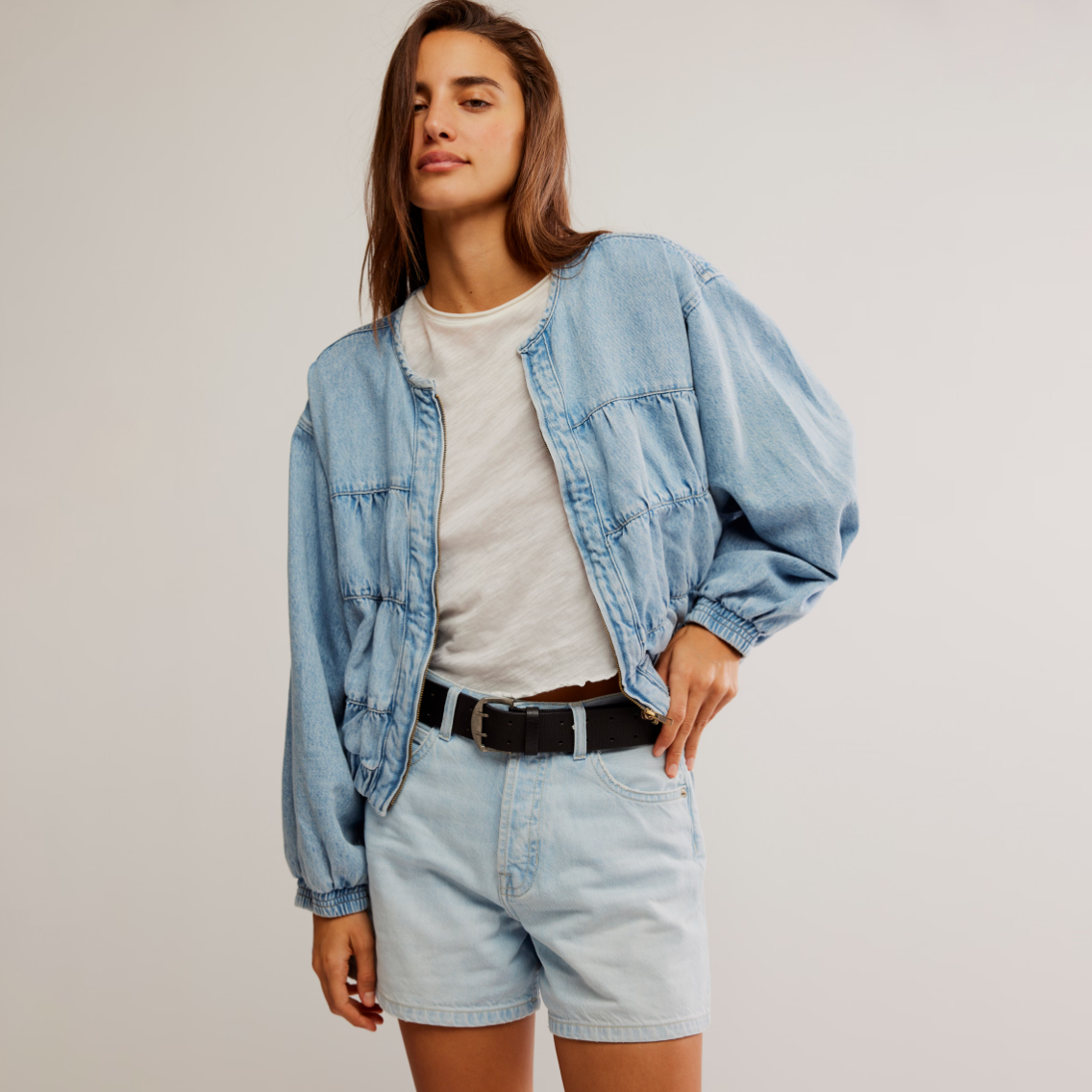 Free People Sunbeam Layla Denim Jacket